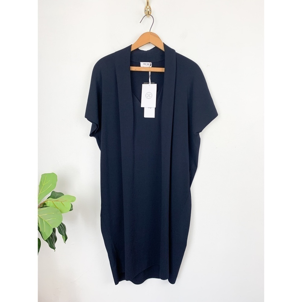 NWT Per Se by Carlisle Navy Blue Movie Star Draped Dress Sz XL